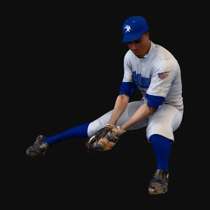 3D model for Baseball Player Fielding