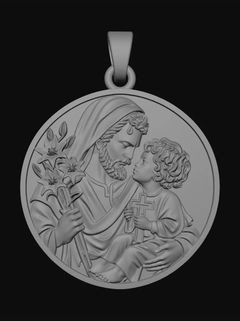 3D model for Christ and Child with Lilies