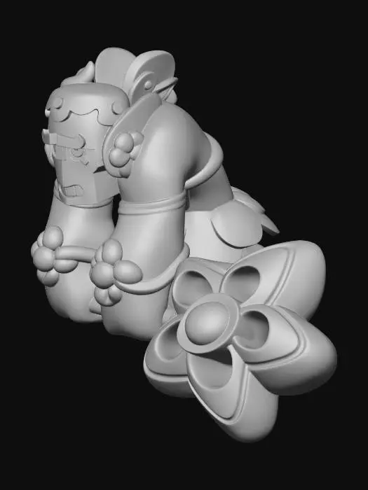 3D model for Golden Flower Pony
