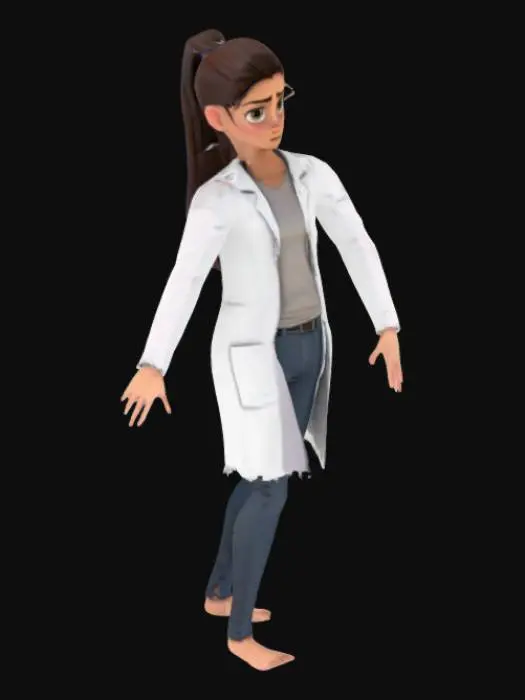 3D model for Scientist in T-Pose