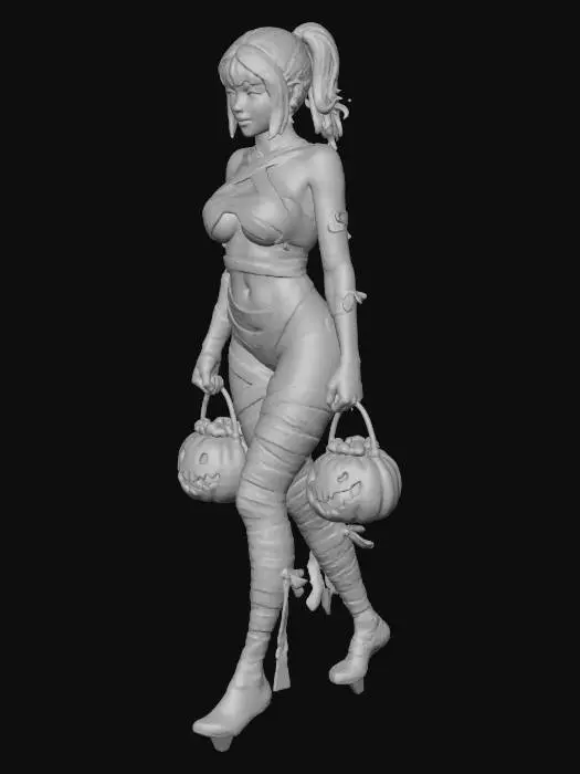 3D model for Mummy Trick-or-Treater