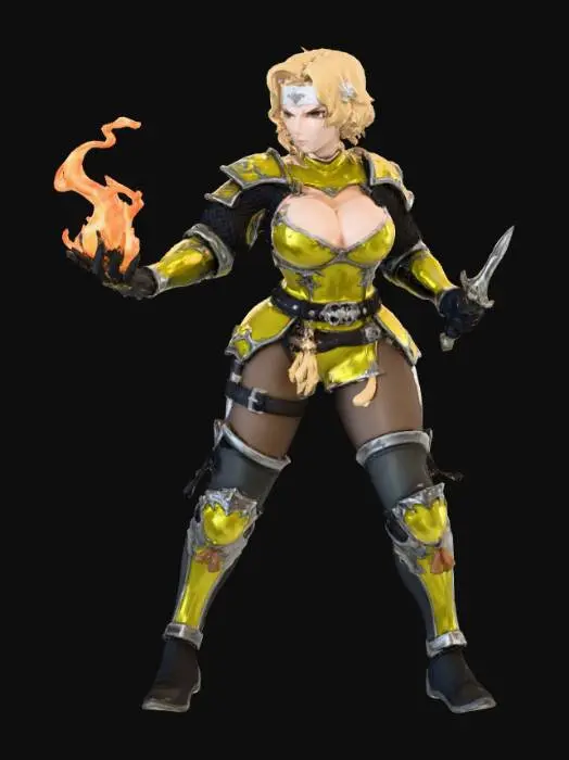 3D model for Warrior of Flame