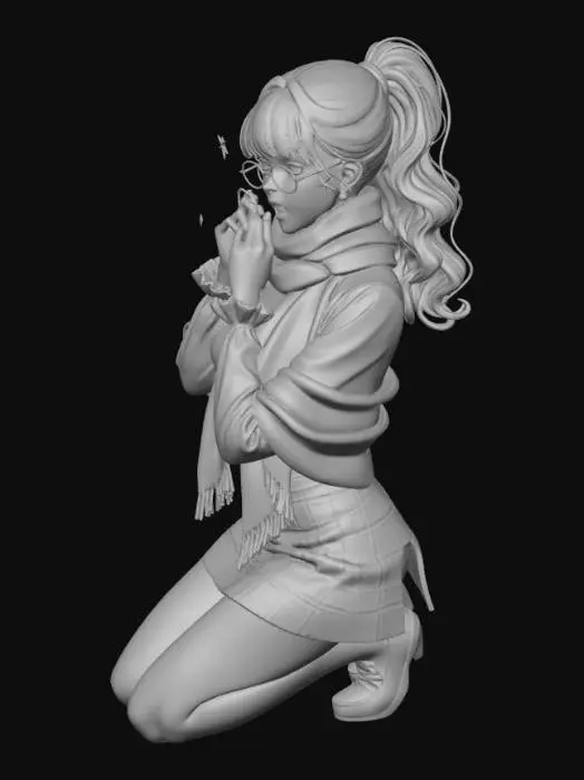 3D model for Scarlet Scarf in Winter Snow