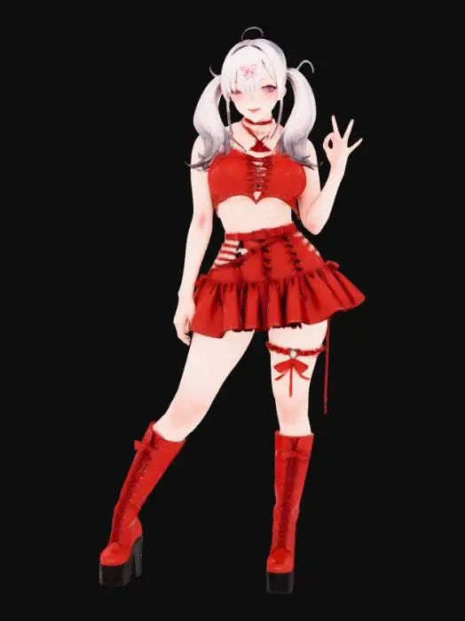 3D model for Crimson beauty