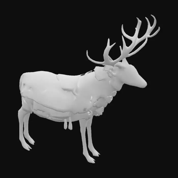 3D model for Un grande Cervo con una sella molto elaborata.