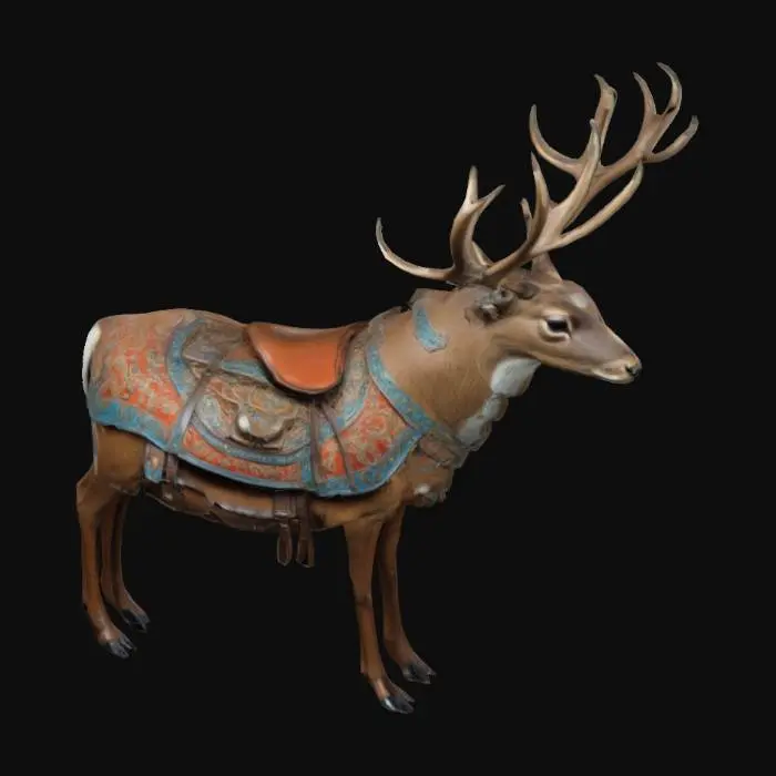 3D model for Un grande Cervo con una sella molto elaborata.
