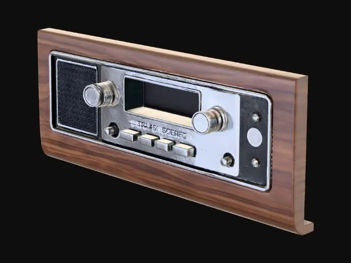 3D model for 8 track car stereo without tape in, in walnut dashboard