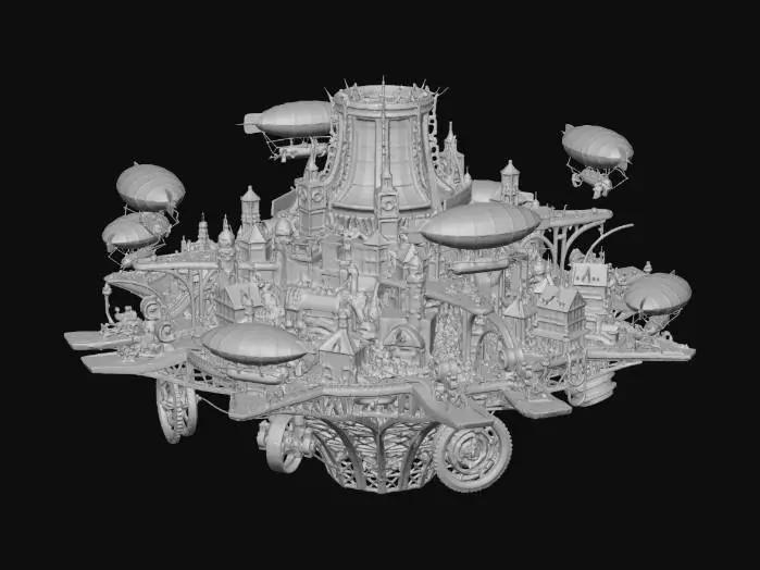 3D model for Brass Horizon: The Floating Citadel