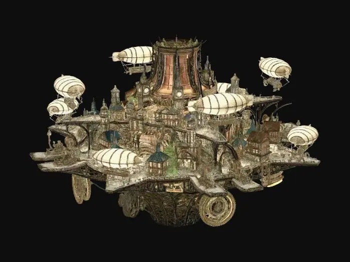 3D model for Brass Horizon: The Floating Citadel