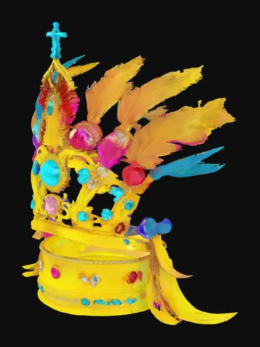 3D model for Cleopatra crown, detailed, symmetrical