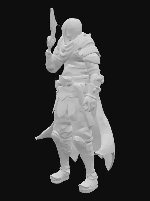 3D model for Infamous character, Human, correct detail, Complete model, smooth and even, detailed, symmetrical, popular, professional craftsmanship, theatrical composure and depth, Contrasting, high resolution, even color tones, detailed textures, symmetrical textures, clarity