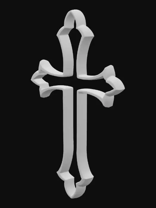 3D model for Ornate Cross Design