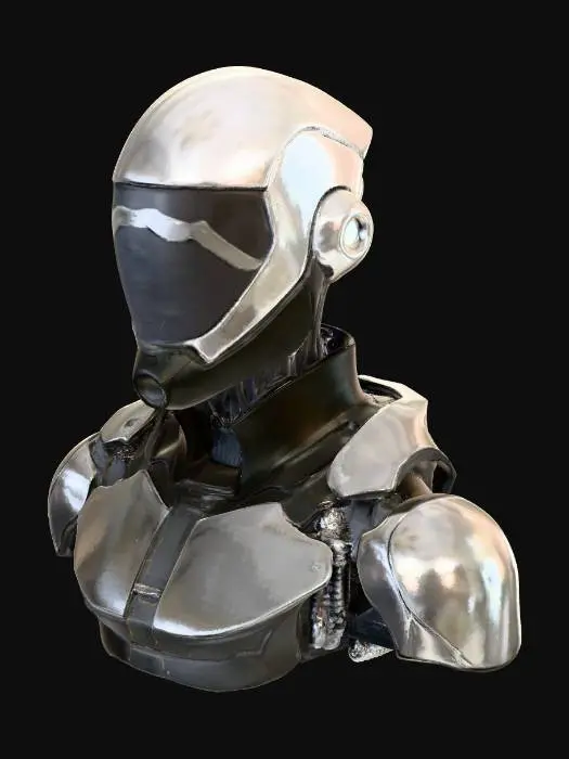 3D model for Professional 3d bust of a futuristic soldier, high resolution