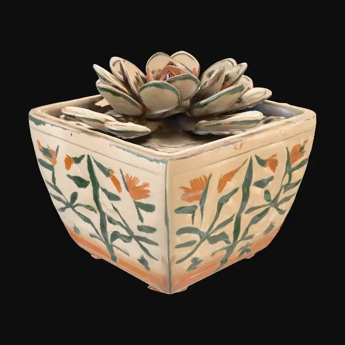 3D model for Small square planter pot.
Empty pot.
2mm thick.
Symmetrical pattern design.
even and smooth.
High resolution