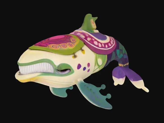3D model for Colorful Whale Creature