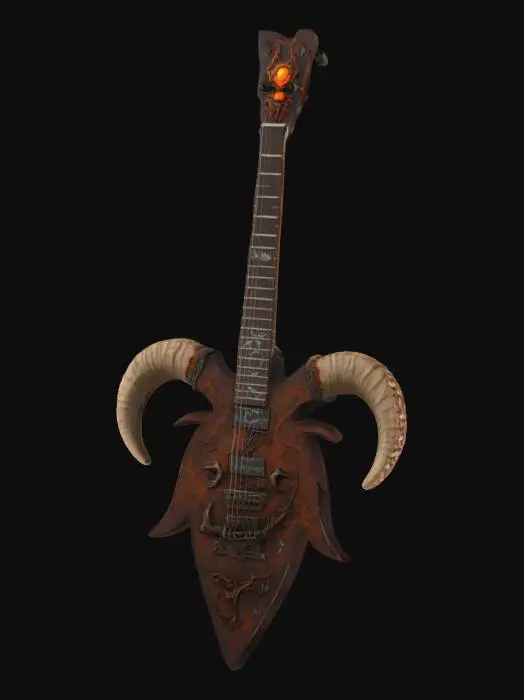 3D model for Heavy Metal Style Guitar