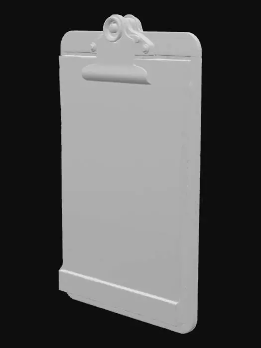 3D model for Clipboard Blank Page