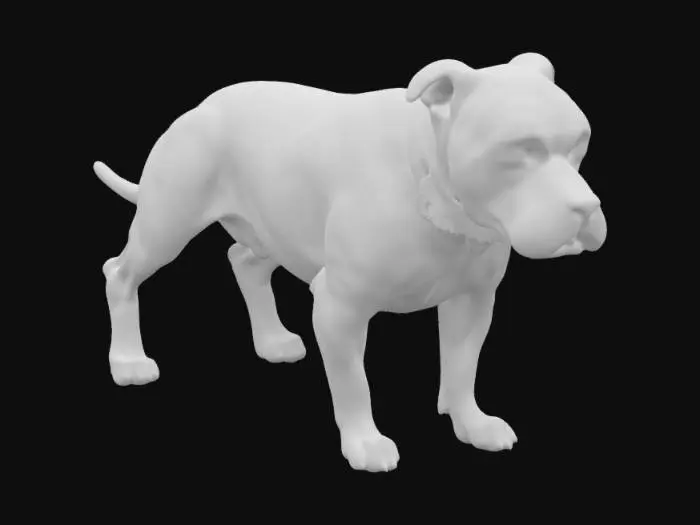 3D model for A highly detailed, high poly, high resolution 3d model of a Pitbull dog