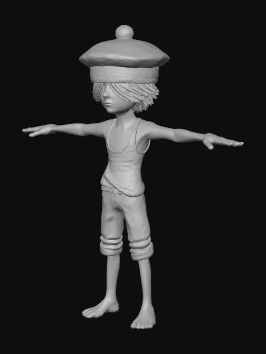 3D model for Sailor Boy Illustration
