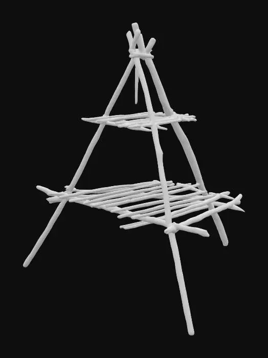 3D model for Timber Tripod Structure