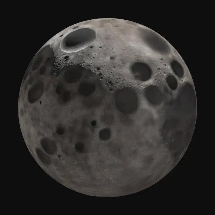 3D model for A MOON SPHERE WITH CRATERS, SPOOKY
