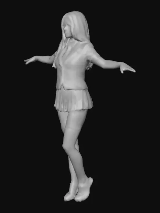 3D model for School Uniform Mirror Selfie