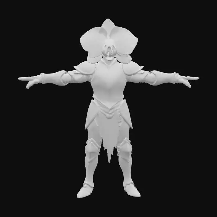 3D model for Orchid Knight, #PBR#
