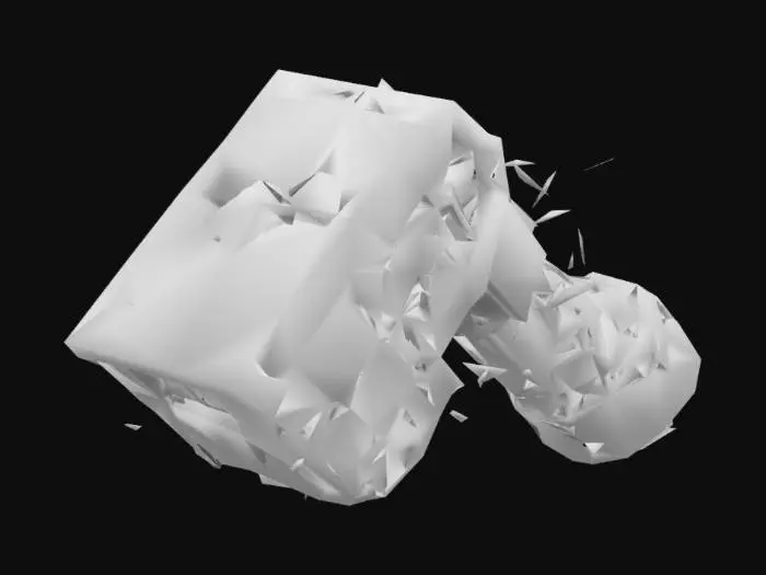 3D model for A broken neural relay device, its internal circuits fried beyond repair. Sci-Fi, Cyberpunk, Highly Detailed.