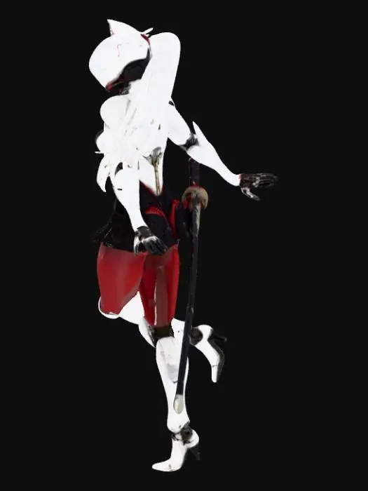 3D model for Cyborg Warrior With Cat Ears