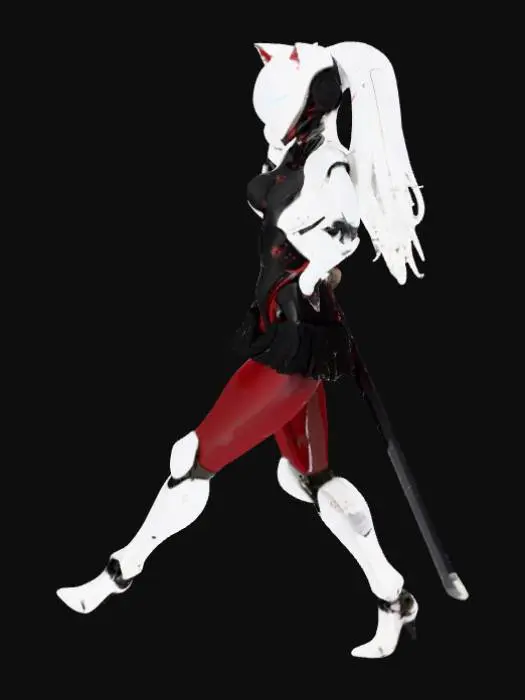 3D model for Cyborg Warrior With Cat Ears