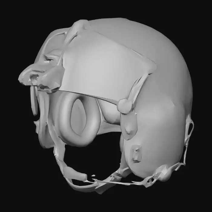 3D model for Tactical Combat Helmet with Night Vision Mount