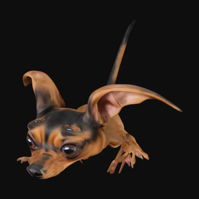 3D model for gremlin dog, dachshund