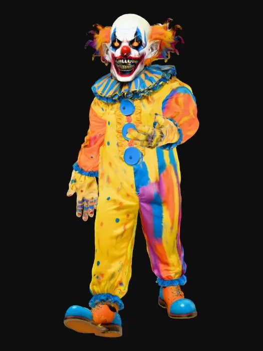 3D model for Menacing Clown in Colorful Attire