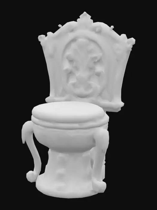 3D model for The Gilded Golden Loo: An obnoxiously shiny, golden toilet.


