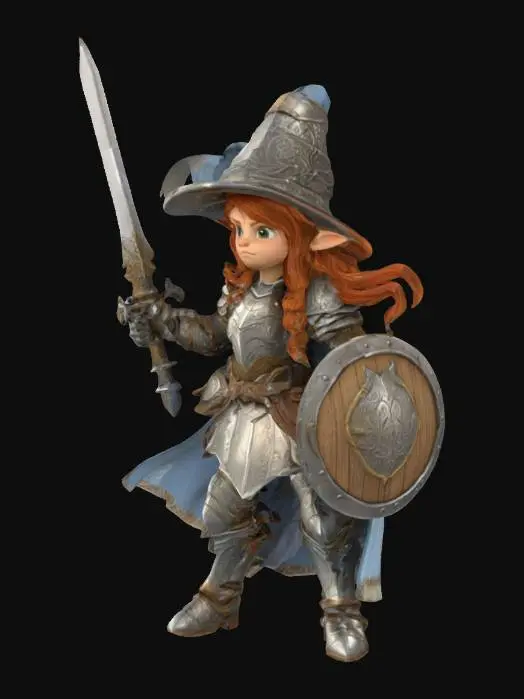 3D model for Elven Knightling