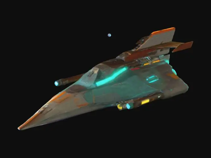 3D model for je suis en train de coder un jeu basé sur l'espace du style No man's sky mais sur roblox, j'aurai donc besoin que tu me génères un vaisseau spatial 3D pour ce jeu