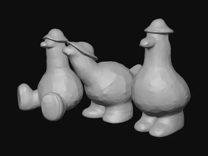 3D model for Duck Trio in Hats