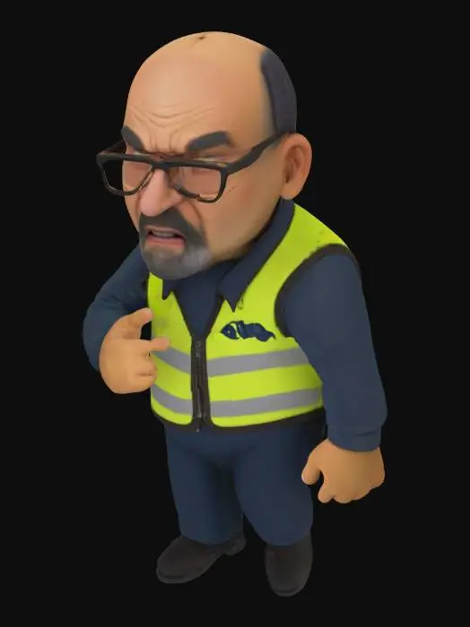 3D model for Safety Inspector Stance