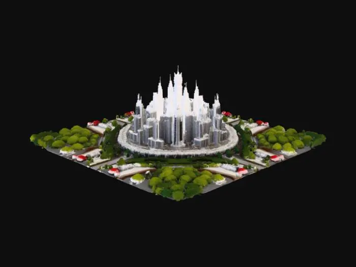 3D model for cree moi une grande ville hyper realistes avec routes et tout et fais moi aussi un landscape hyper realiste avec route de terre autoroute je veux que sa soit immence et hyper realiste