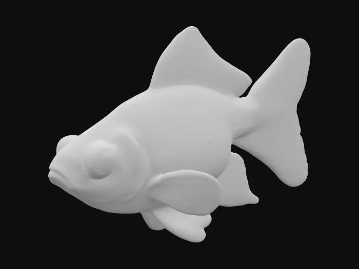 3D model for Ultra realistic 3D model of a goldfish, highly detailed.  
Accurate anatomy with large round eyes, translucent flowing fins, and shiny golden-orange scales.  
High-resolution PBR textures with natural reflections and subtle bump mapping.  
Photorealistic style, suitable for close-up renders and animations.  
No stylization, no cartoon features, realistic proportions.