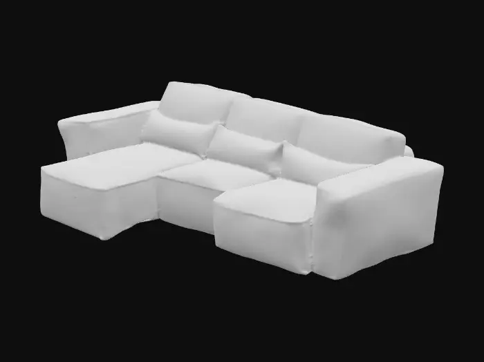 3D model for Cozy Brown Sectional Sofa