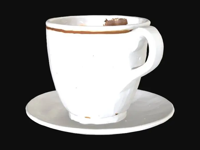 3D model for coffee cup, coffee, float
