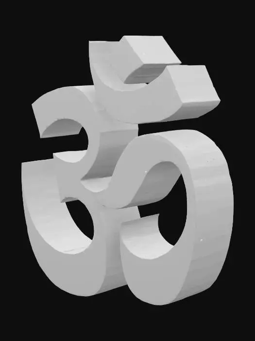 3D model for Om Symbol Icon, #SketchTo3D#