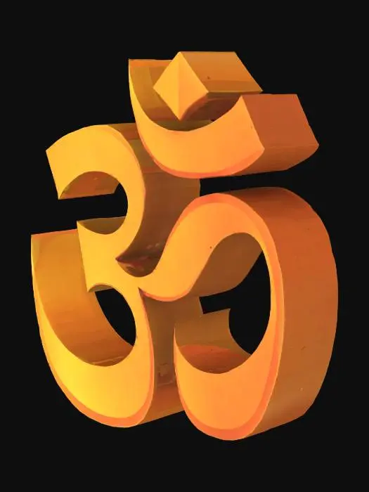 3D model for Om Symbol Icon, #SketchTo3D#