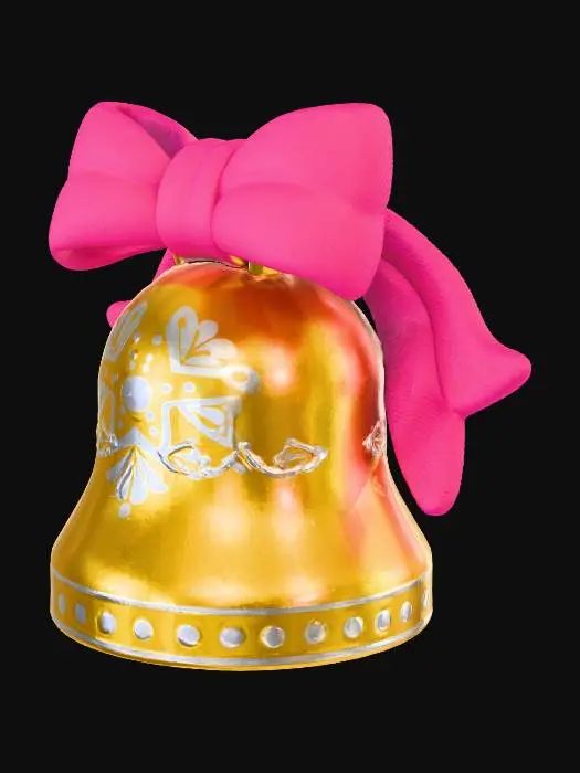 3D model for Festive Bell with Bow