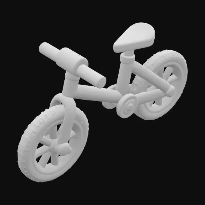 3D model for Toy Balance Bike, 3d cute bicycle, 