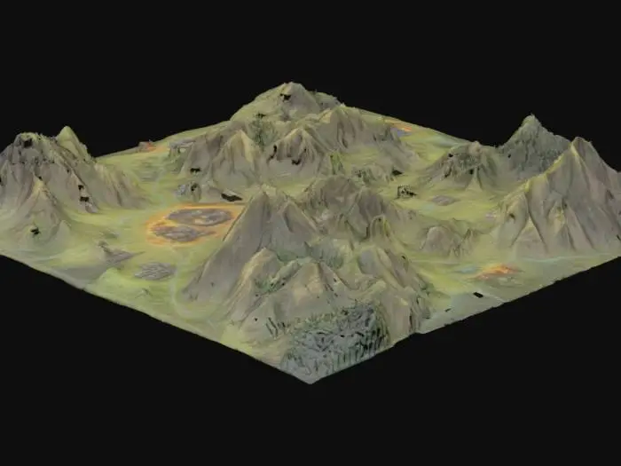 3D model for Tiberian Sun RTS Game Map
