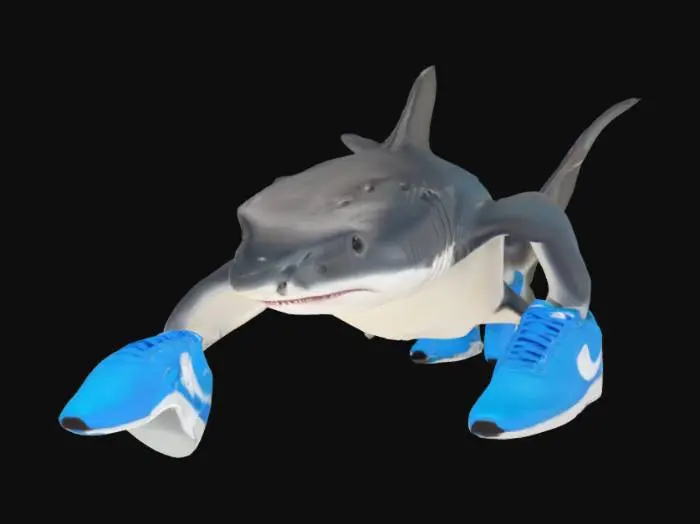 3D model for Shark Sneakers
