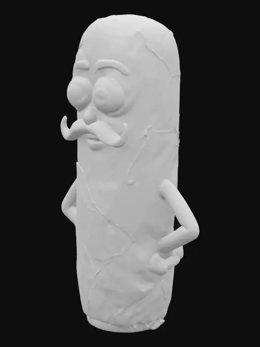 3D model for a cigar that have arms and a face with a mostach, looking like a cigar person
