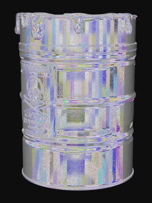 3D model for a barrel for toxic waste